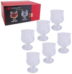 JOGO DE TAÇA DE VIDRO PARA LICOR COM