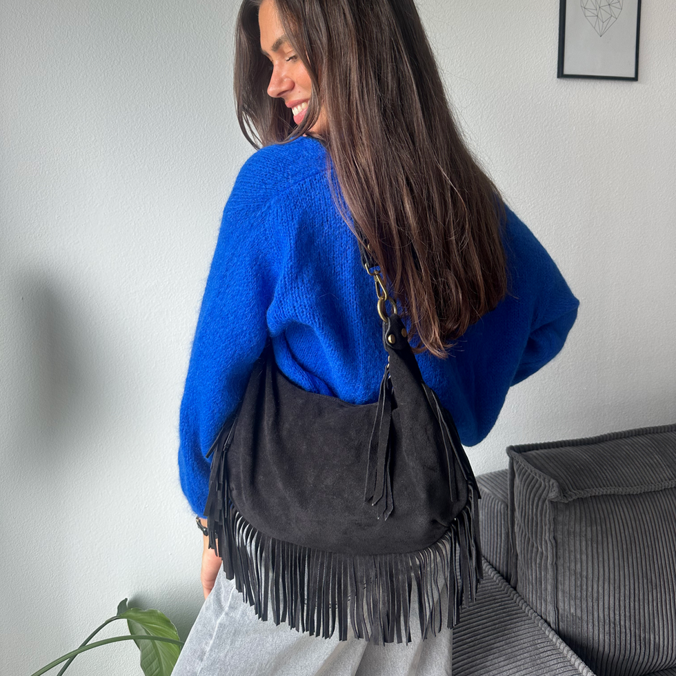 Sac effet suédine noire | Almarose boutique