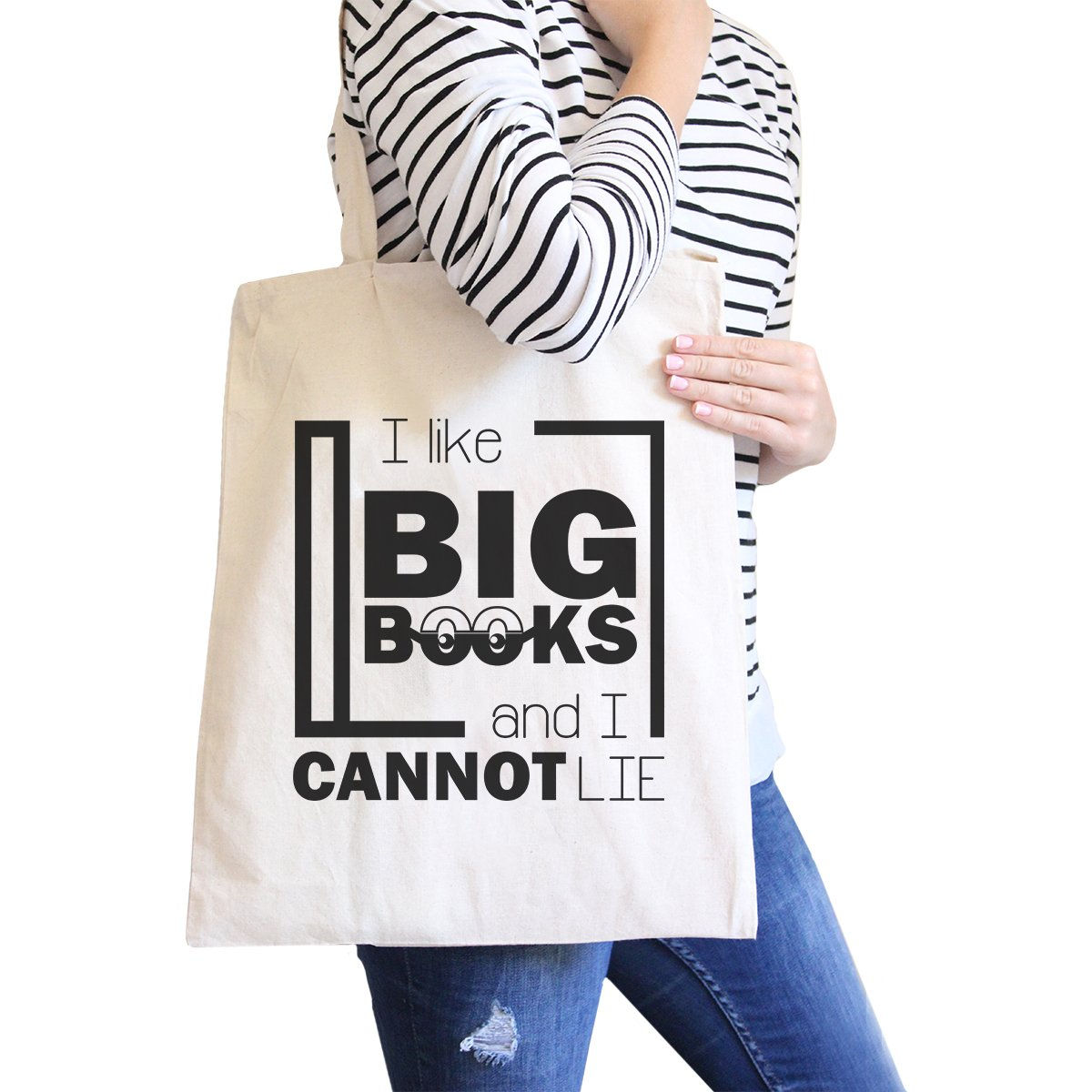 I Like Big Books – Natural Canvas Tote Bag
