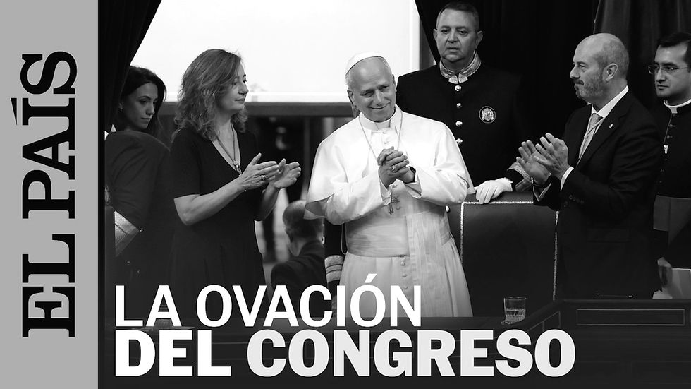 El Congreso español ovaciona al Papa León XIV, 8 de junio de 2026
