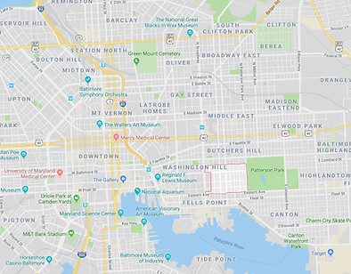 Upper Fells Map - Baltimore City, Maryland