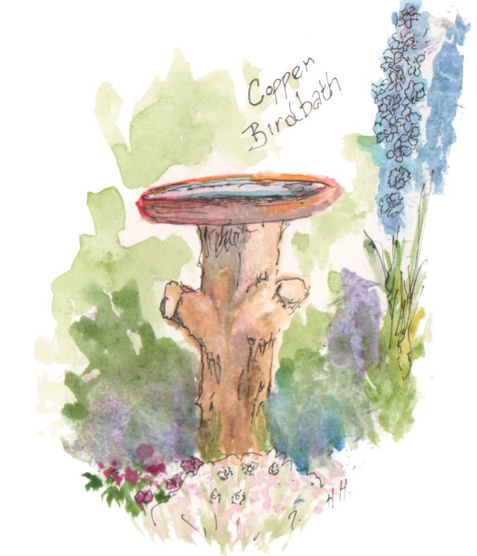 Copper Bird Bath