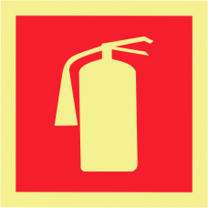 Sinal de extintor de incêndio foto-luminescente certificado