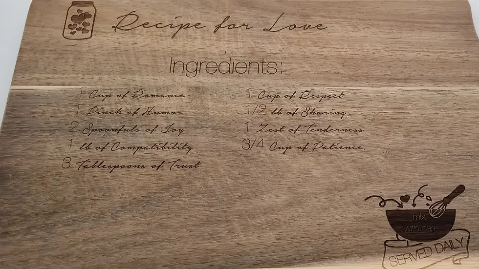 Thumbnail: Cutting wooden board "Recipe for love"