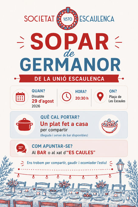 Sopar de Germanor 2026