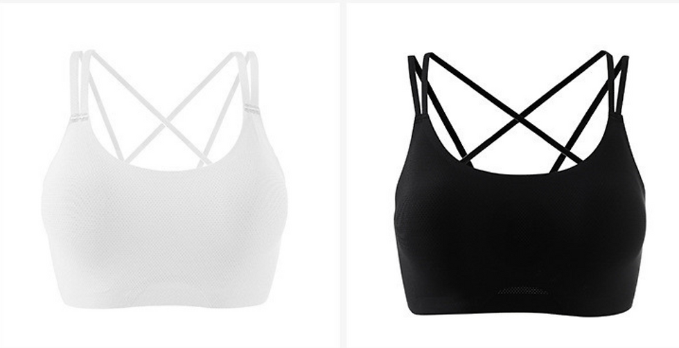 Thumbnail: Womens Fitted Strappy Cross Back Spandex