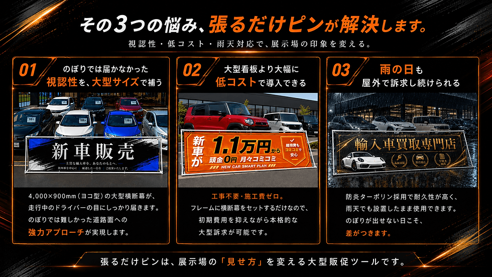 その3つの悩み、張るだけピンが解決します