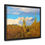 Thumbnail: Arizona Saguaro Winter Sculptures Canvas Print, Cotton Fabric Walnut/Black Frame
