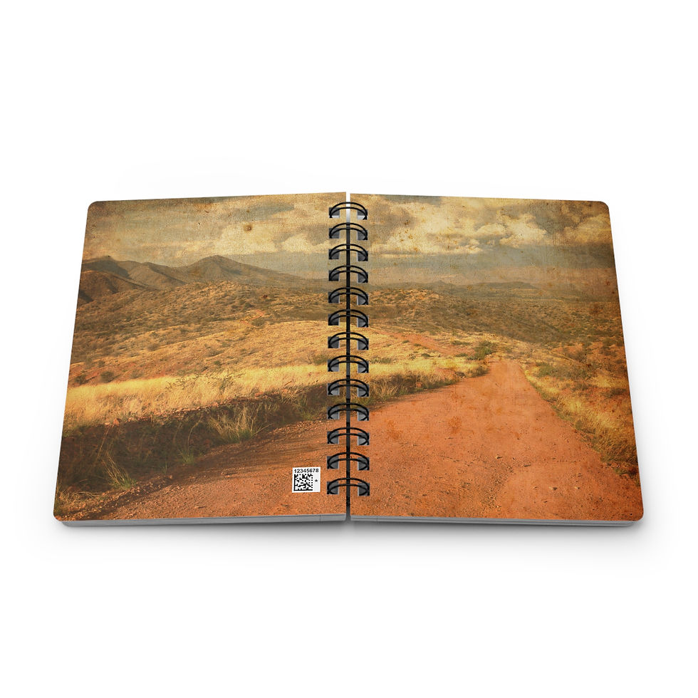 Thumbnail: Arizona Desert Red Trail Spiral Notebook Journal, Old Western Style Photo 150pgs