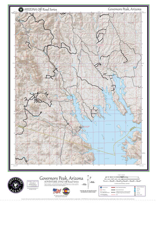 Thumbnail: Arizona off road trails map, Governors Peak Arizona off road trails map, Arizona ohv trails map