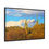 Thumbnail: Arizona Saguaro Winter Sculptures Canvas Print, Cotton Fabric Walnut/Black Frame