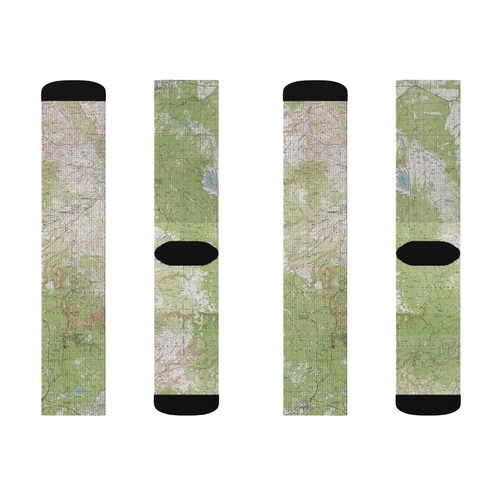 Thumbnail: Arizona Map Socks; Topographic Hunt Unit 6A & 6B Region