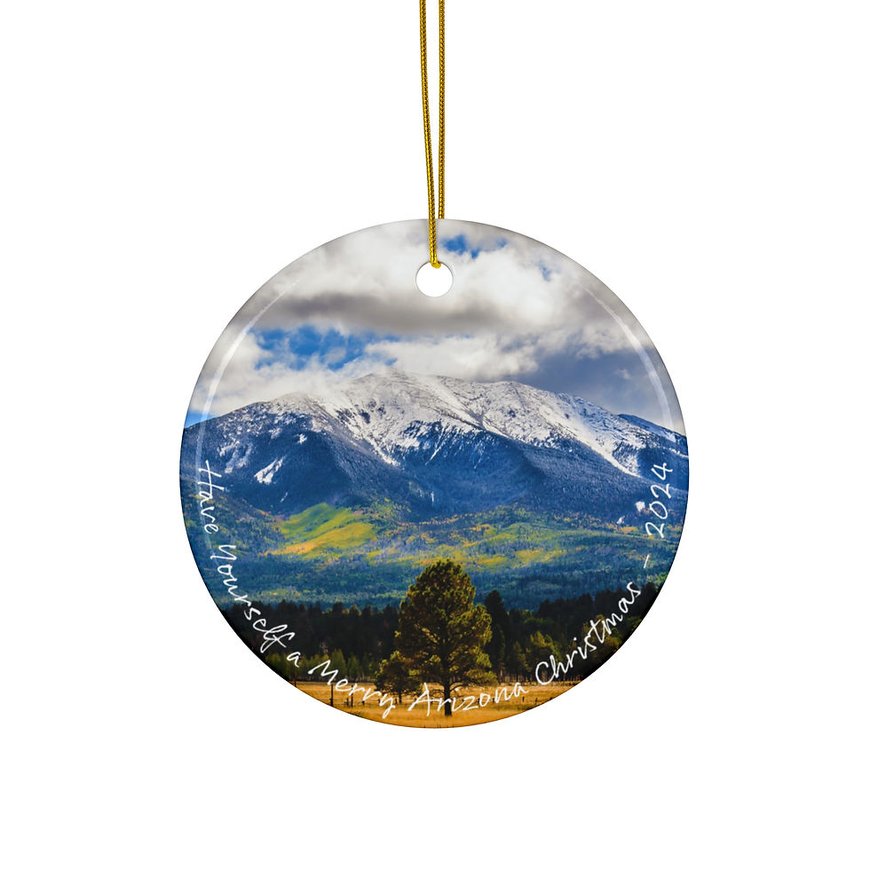 2024 Arizona Humphreys Peak Ornament Glossy Ceramic Exclusive by ADVENTURE iDIAZ