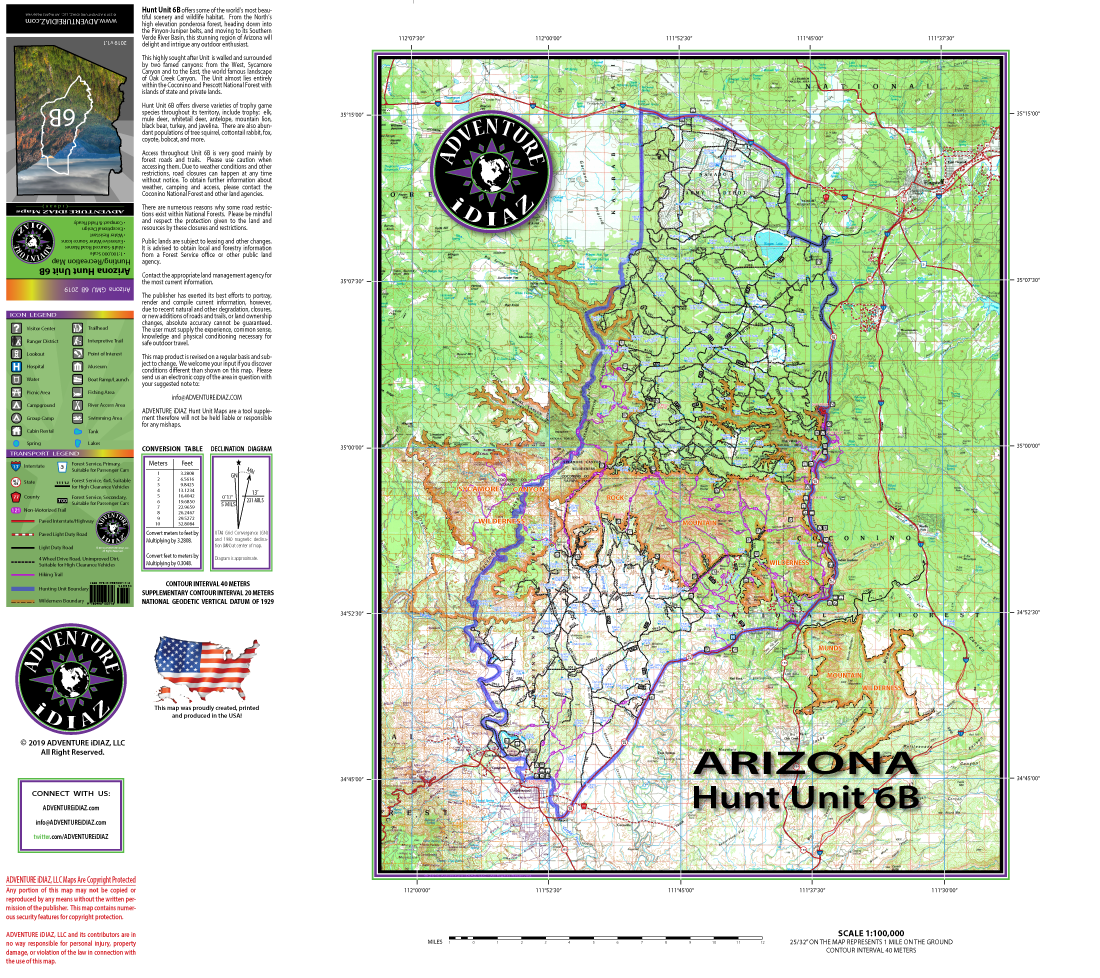 Arizona Hunt Unit 6B Map Arizona Hunting Unit 6B Map