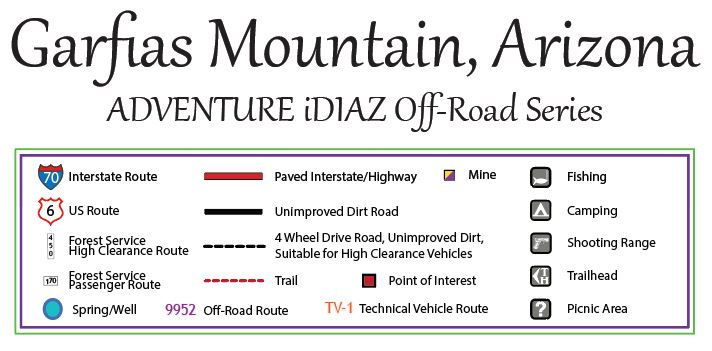 Thumbnail: Arizona off road trails map, Garfias Arizona off road trails map, Arizona ohv trails map