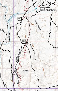 Thumbnail: Arizona off road trails map, Bumble Bee Arizona off road trails map, Arizona ohv trails map