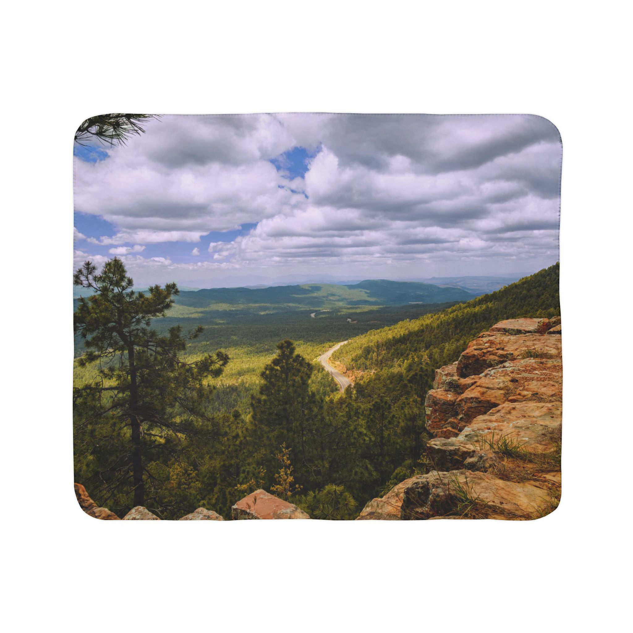 Arizona Mogollon Rim Fleece Sherpa Blanket