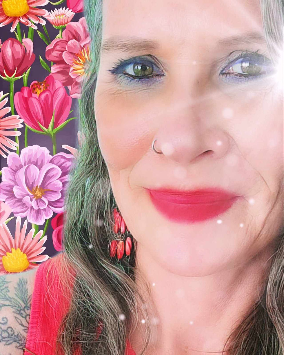 Me flower background red