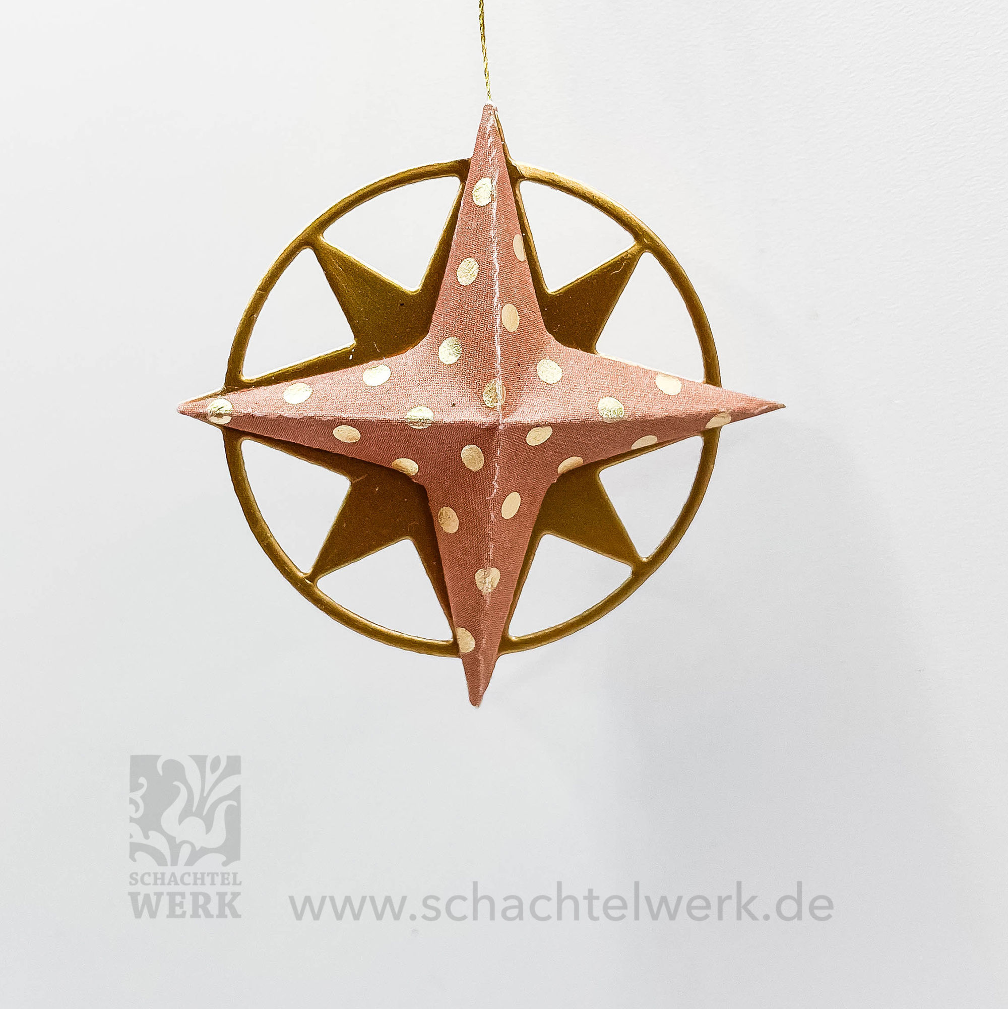 Kompassstern braun/gold