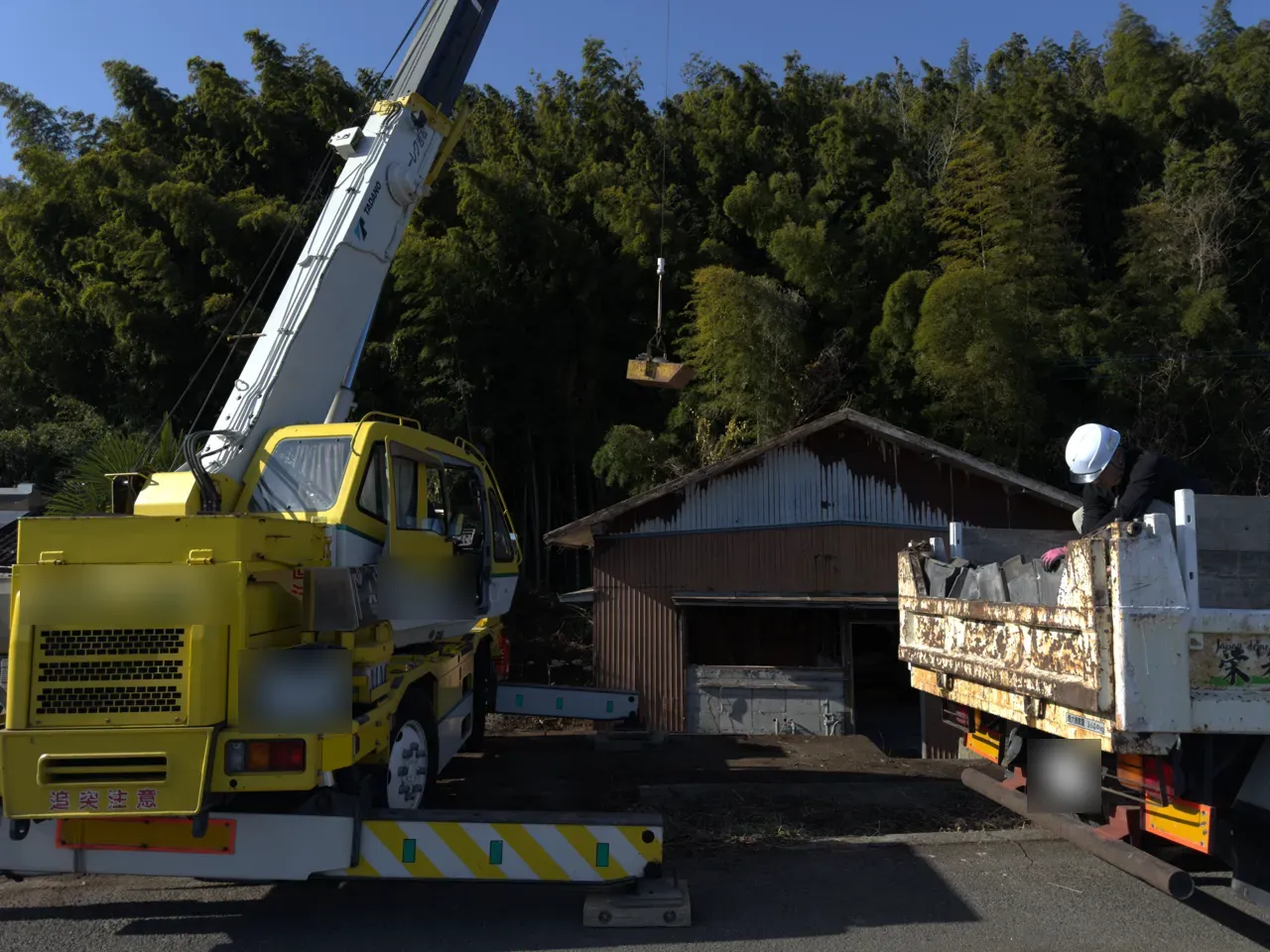 島原市の木造平屋の解体(解体中)