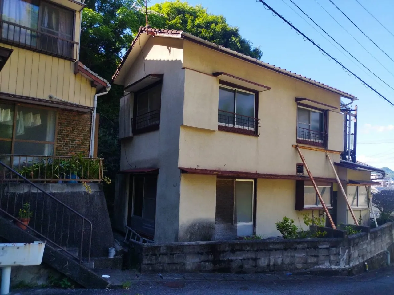長崎市岩見町の木造2階建て住宅の解体(着工前)