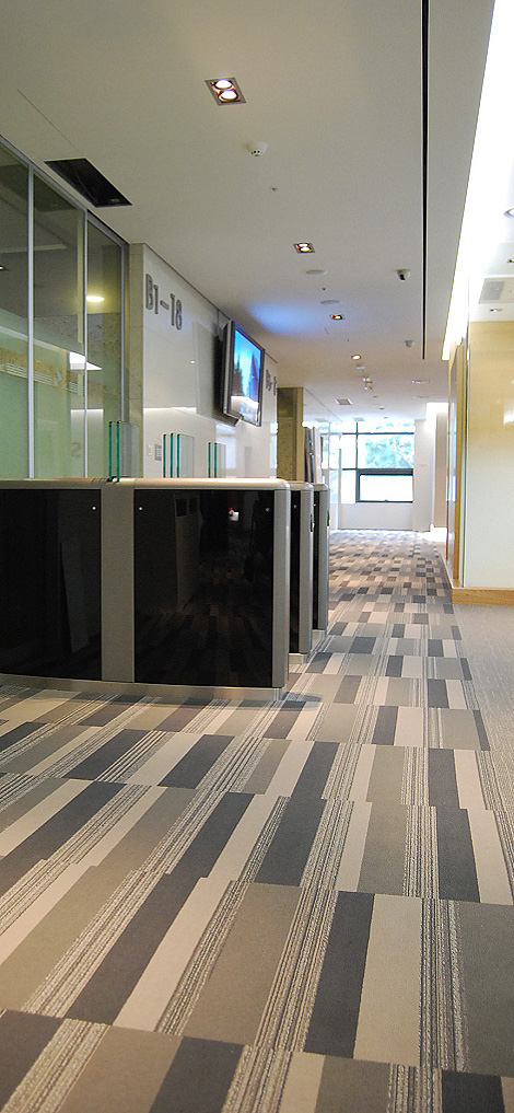 Corporate carpet installation