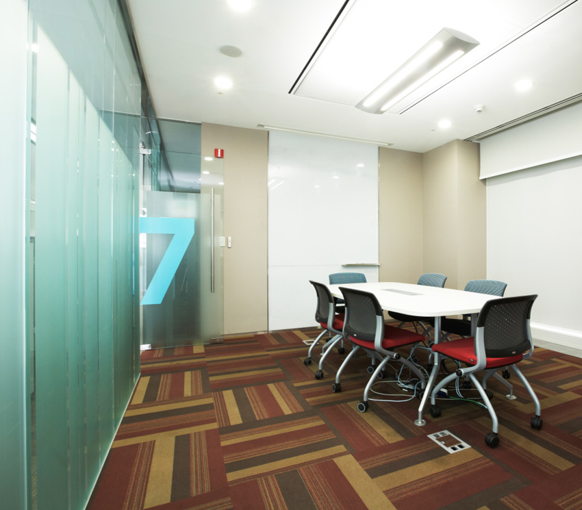 Corporate carpet installation