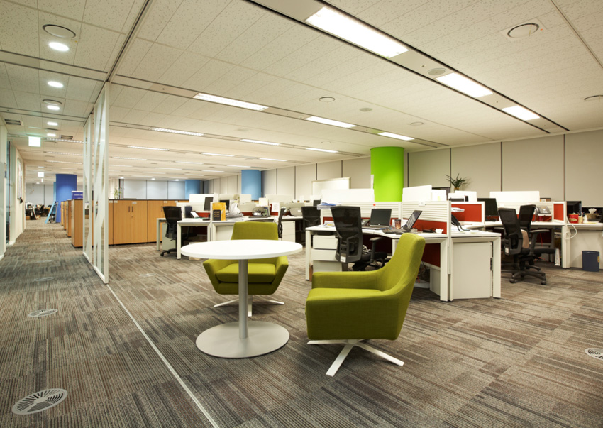 Corporate carpet installation
