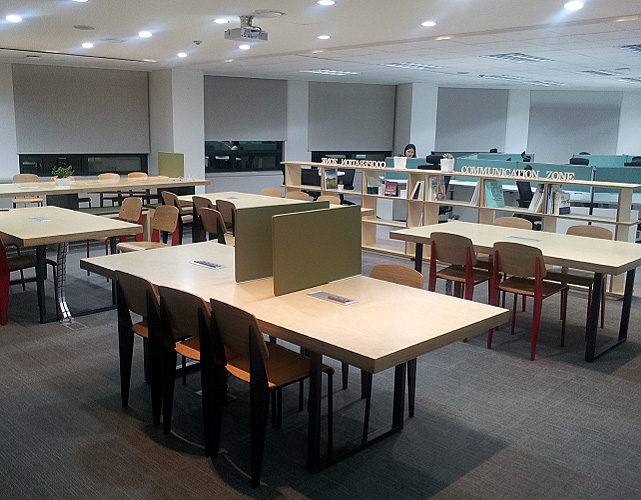 Corporate carpet installation