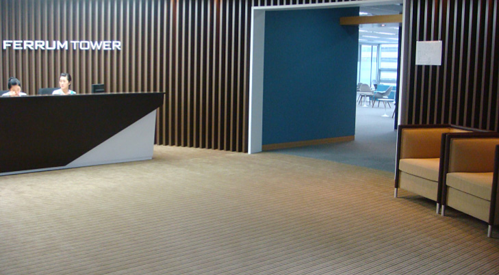 Corporate carpet installation