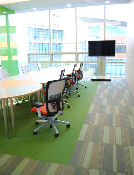 Corporate carpet installation