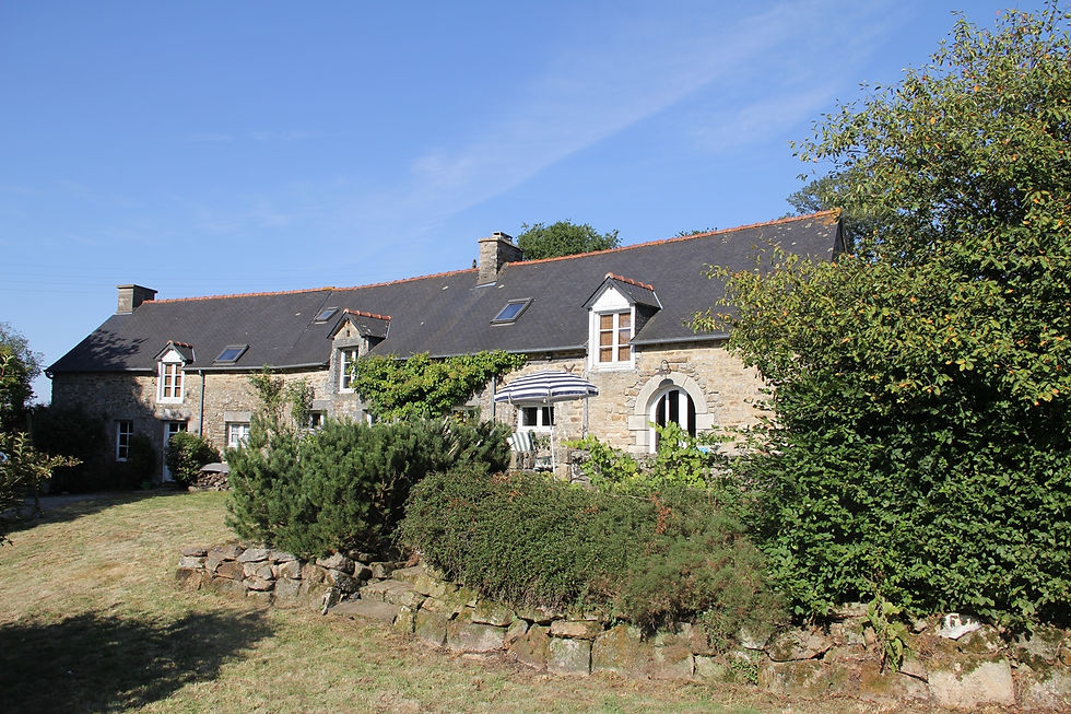 Front with terrace and steps