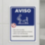 Placa banheiro