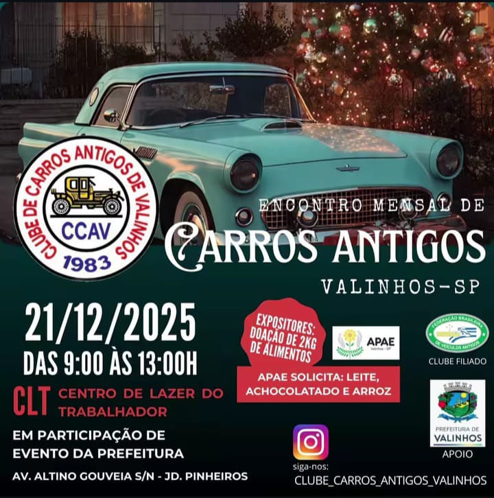 Encontro mensal de carros antigos - Valinhos, SP