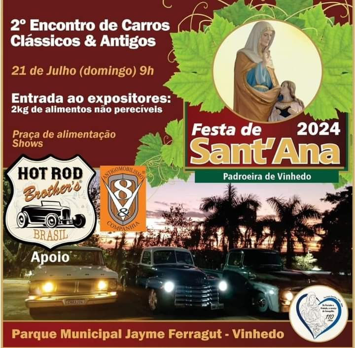 2º encontro de carros clássicos e antigos - Vinhedo, SP