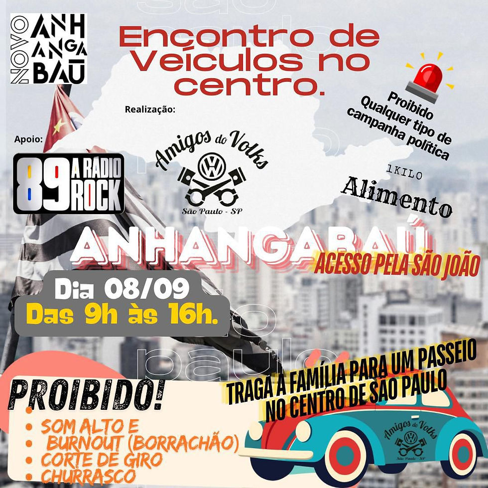 Encontro de veículos no centro - São Paulo, SP