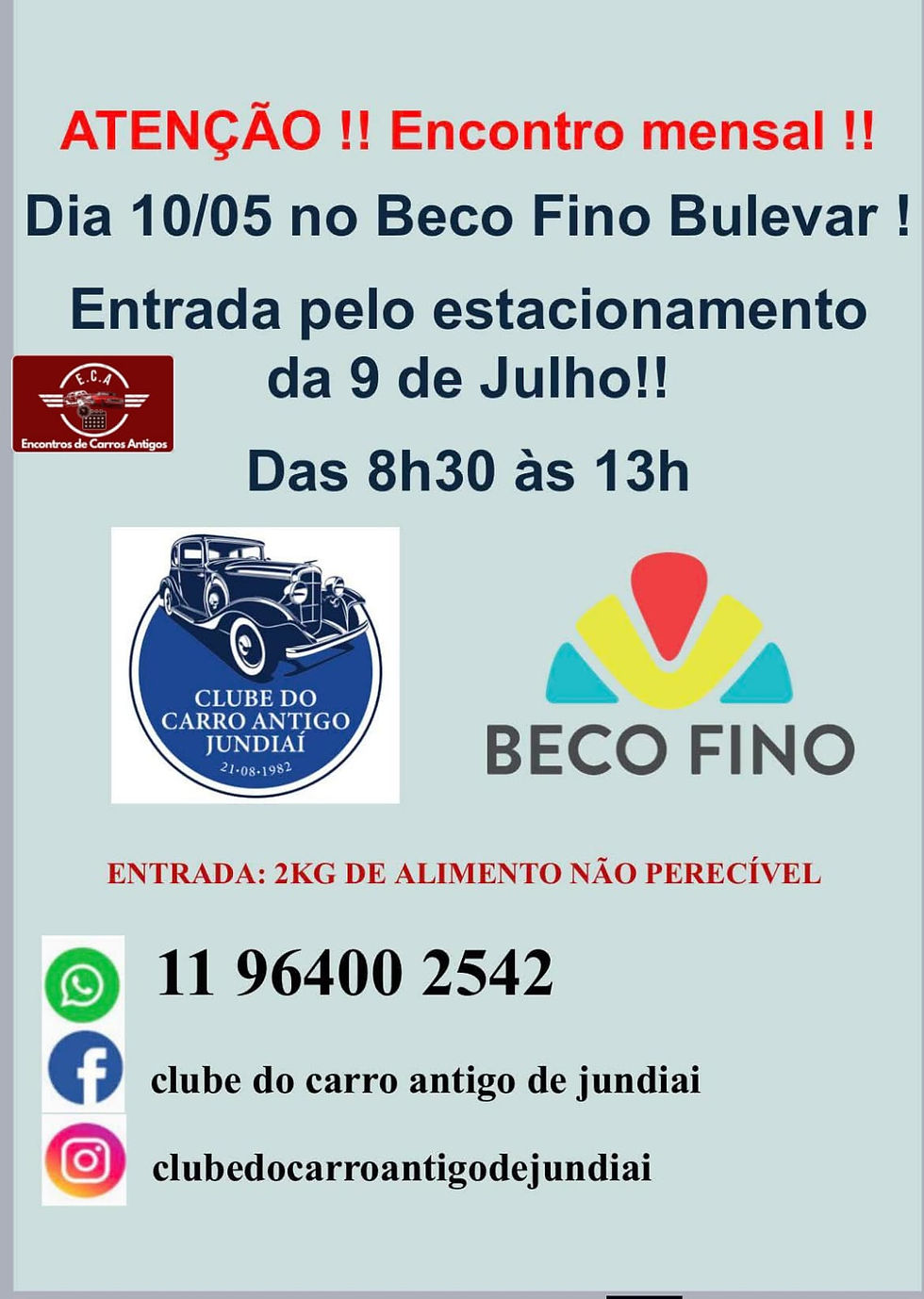 Encontro mensal no Beco Fino Bulevar - Jundiaí, SP