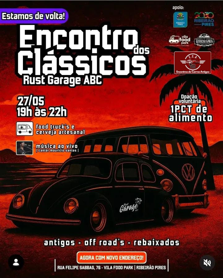 Encontro de clássicos Rust Garage ABC - Ribeirão Pires, SP