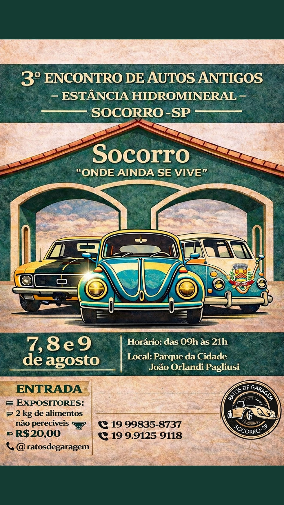 3º Encontro de Autos Antigos da Estância Hidromineral de Socorro, SP