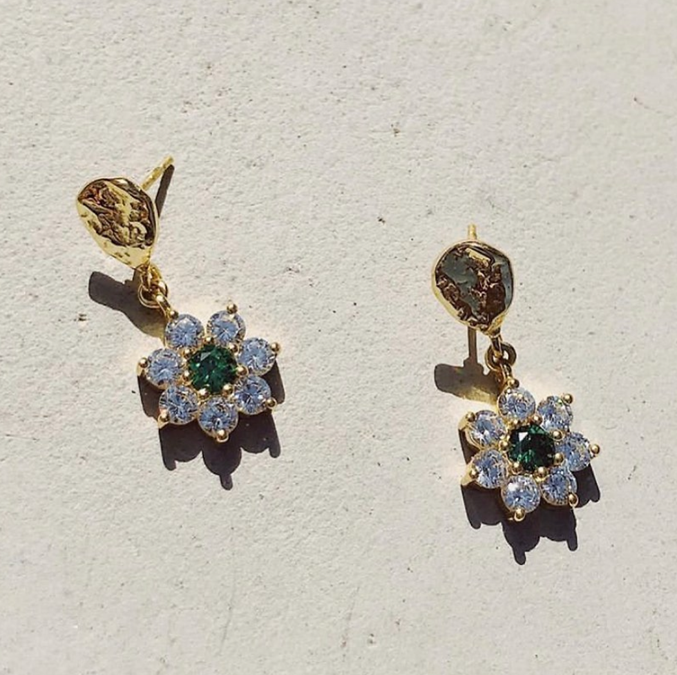 Thumbnail: Green Florecita Earrings