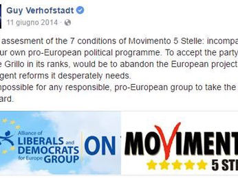 Bruxelles. M5S e Liberali UE: matrimonio non s'ha da fare