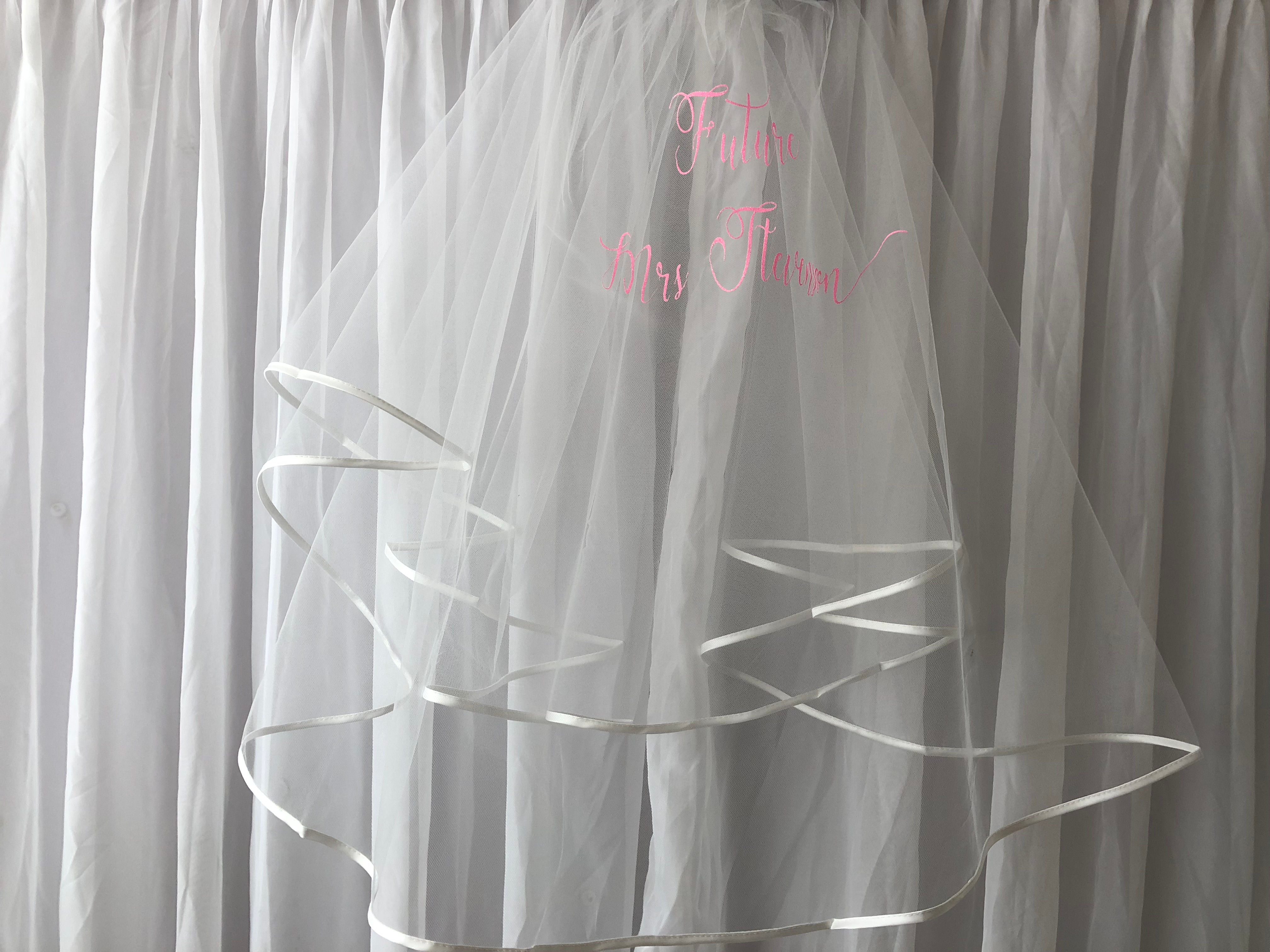 Personalised Glittery Soon to be Mrs (Name) Hen Night Veil