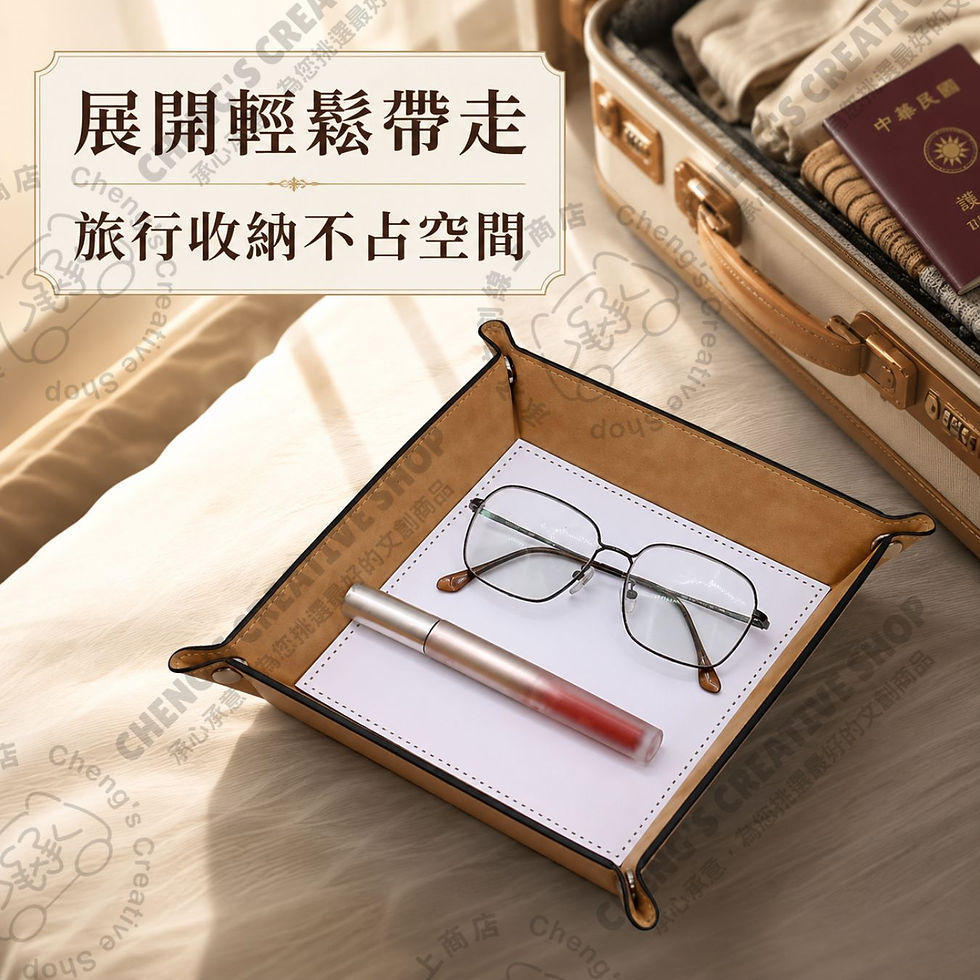 可雷雕姓名的可可色皮革收納盤