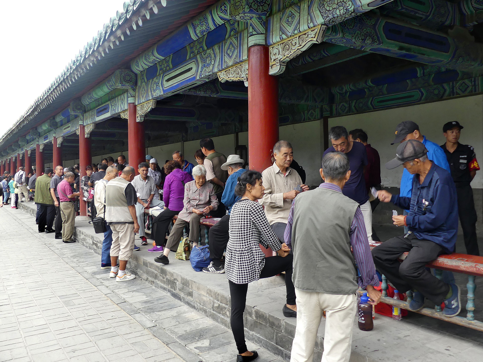Cards and games at the Temple of Heaven, Beijing, China