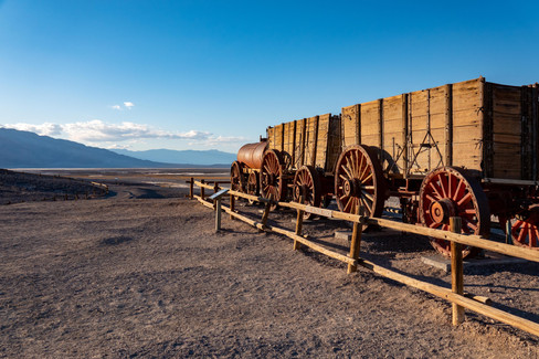 Wagon that was pulled by the 20 Mule Team at the Harmony Borax Works in Death Valley National Park, California