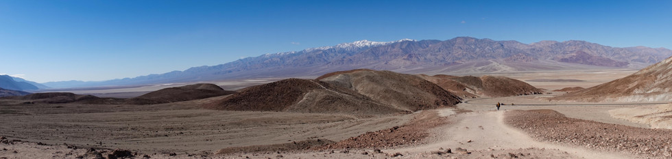 Scenery photograph of the dramatic landscape in Death Valley National Park, in the stark Mojave Desert, California