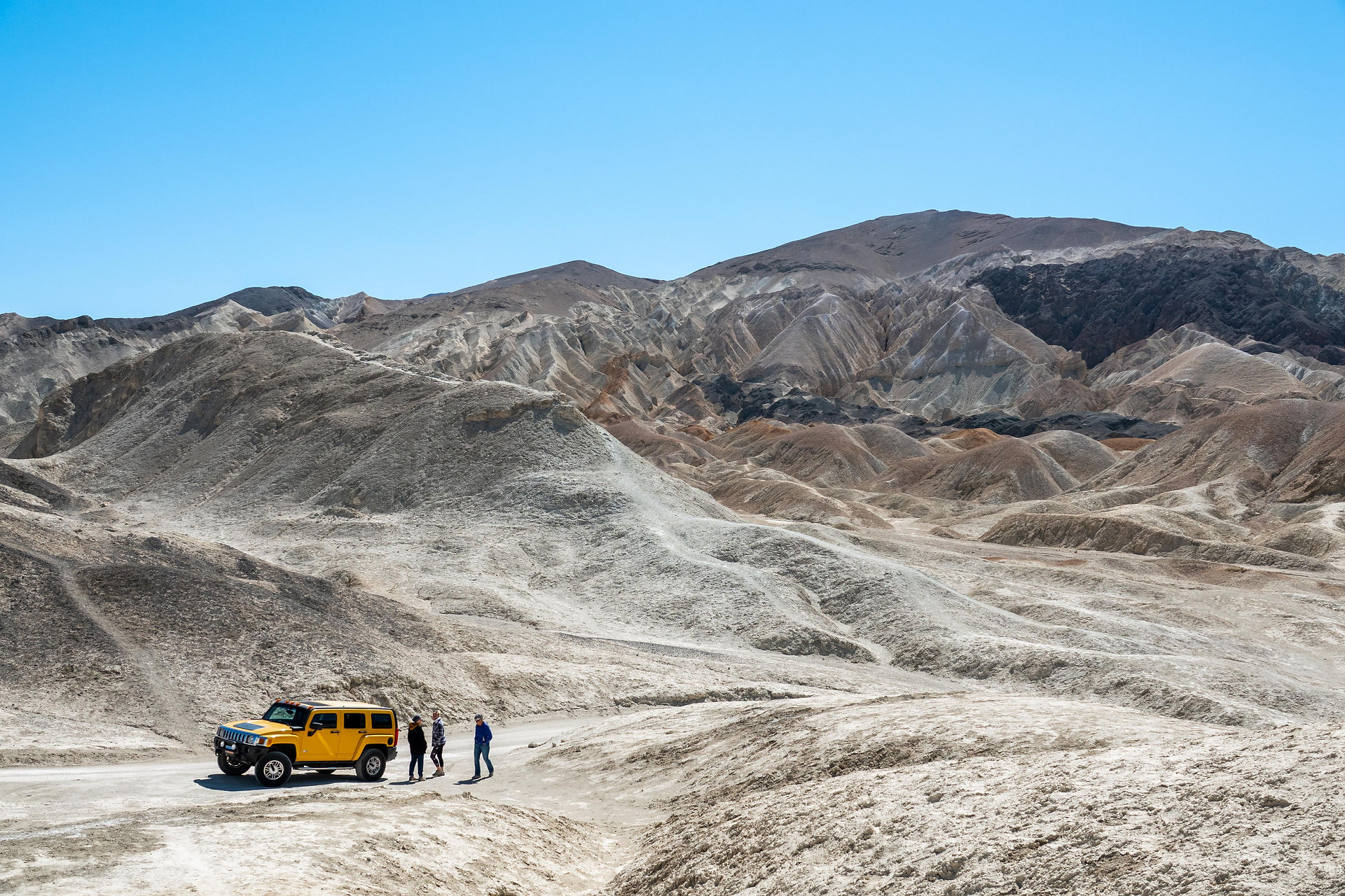 Scenery photograph of the dramatic landscape along 20 Mule Drive in Death Valley National Park, Mojave Desert, California
