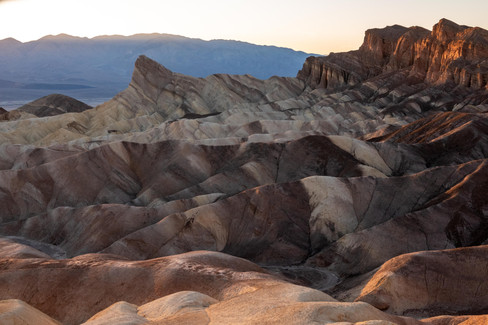 Photo from the scenic overlook at Zabriskie Point in Death Valley National Park, California.
