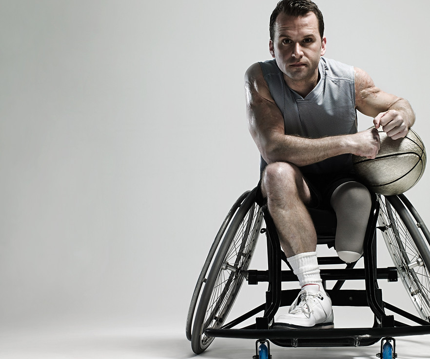 Basketball-Spieler auf Wheenchair