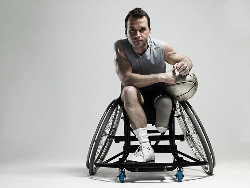 Basketball-Spieler auf Wheenchair